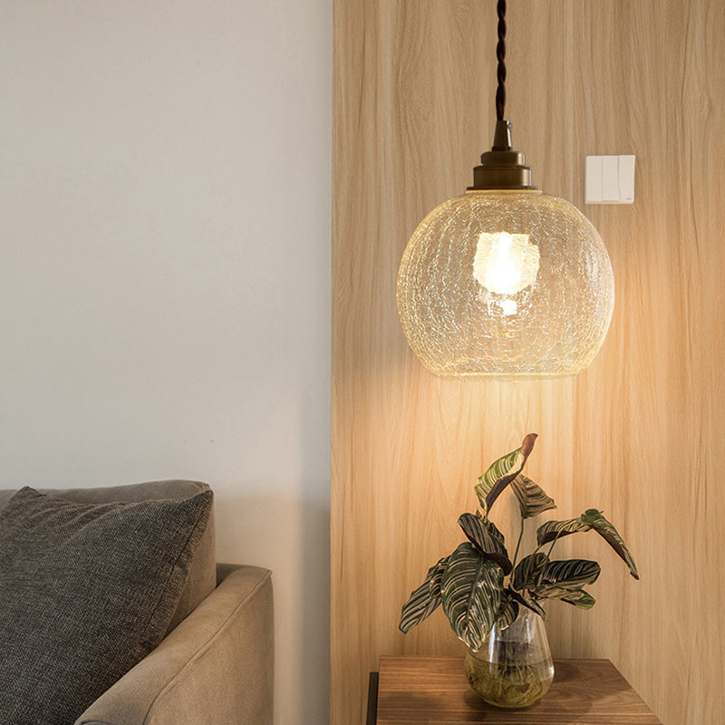 CopperGlow | Elegant Vintage Glass Globe Pendant Light Fixture 4