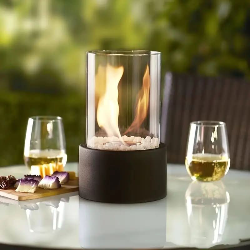 Bioethanol Fireplace, Tabletop Fire Pit with Real Flame, Modern Fireplace and Table Decor for Indoor and Outdoor Use_07