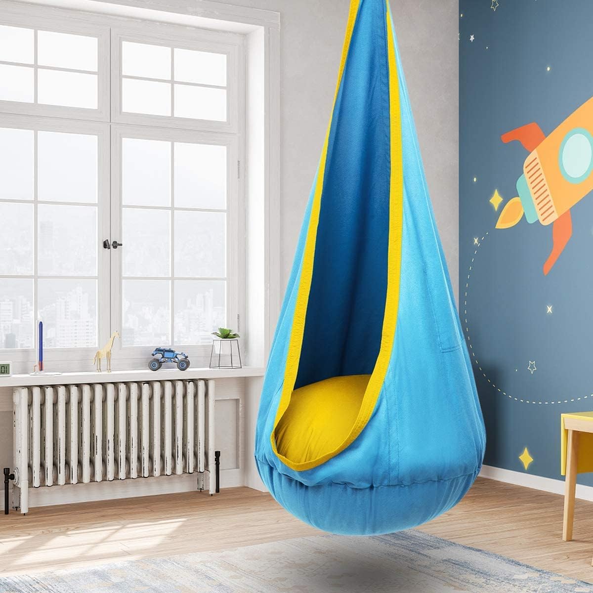 CozyNest | Hanging Chair with Inflatable Cushion for Indoor & Outdoor Relaxation 6