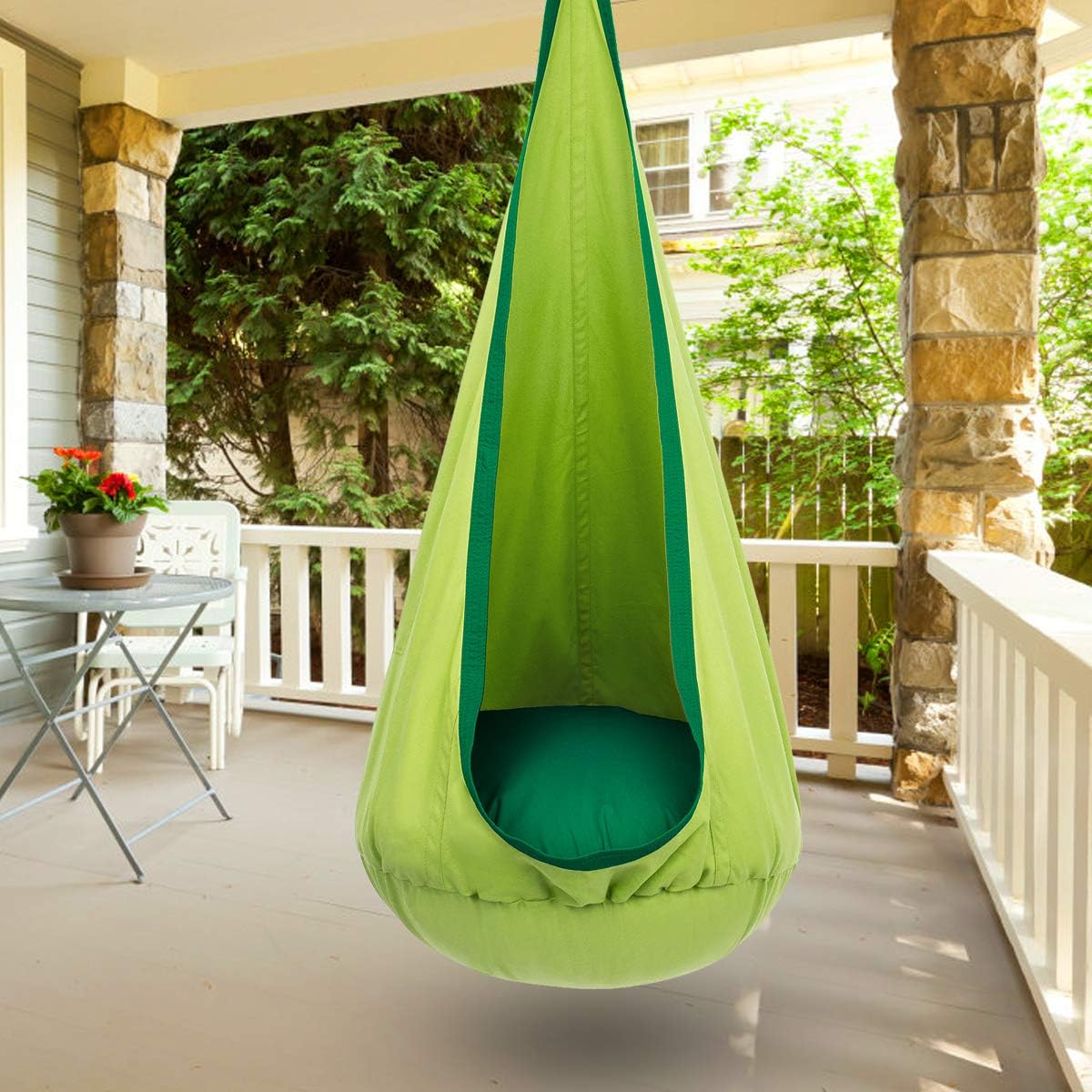 CozyNest | Hanging Chair with Inflatable Cushion for Indoor & Outdoor Relaxation 9
