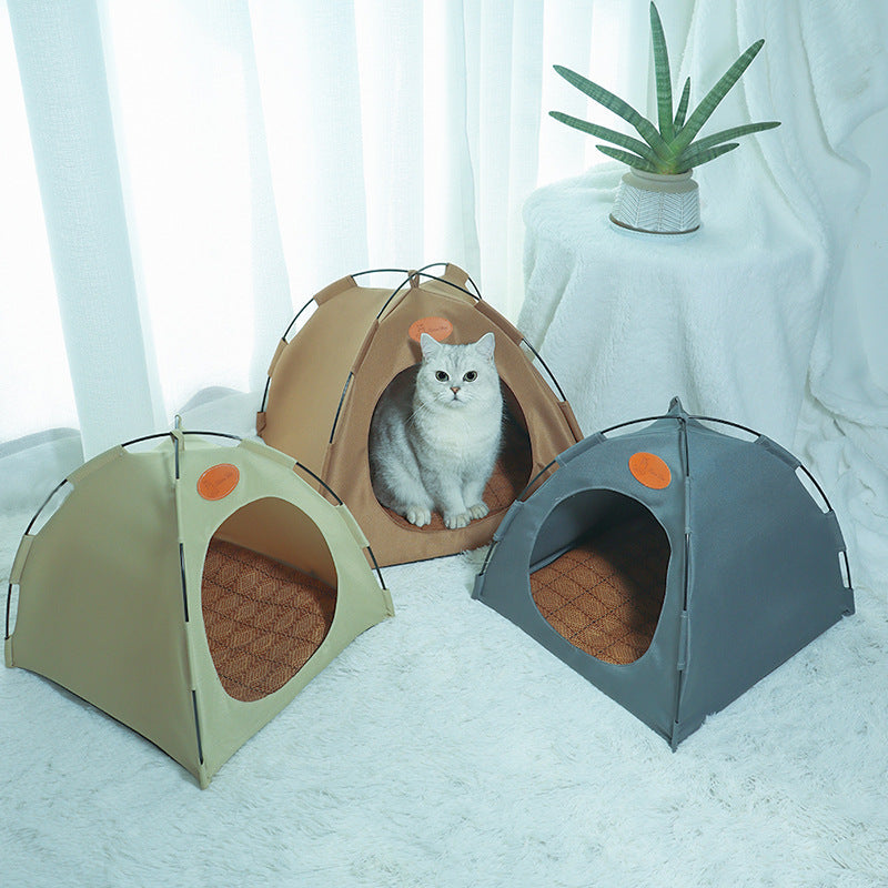 Cozy Cat Tent | Portable Cat Tent with Cooling Mat & Breathable Design for Comfort 0