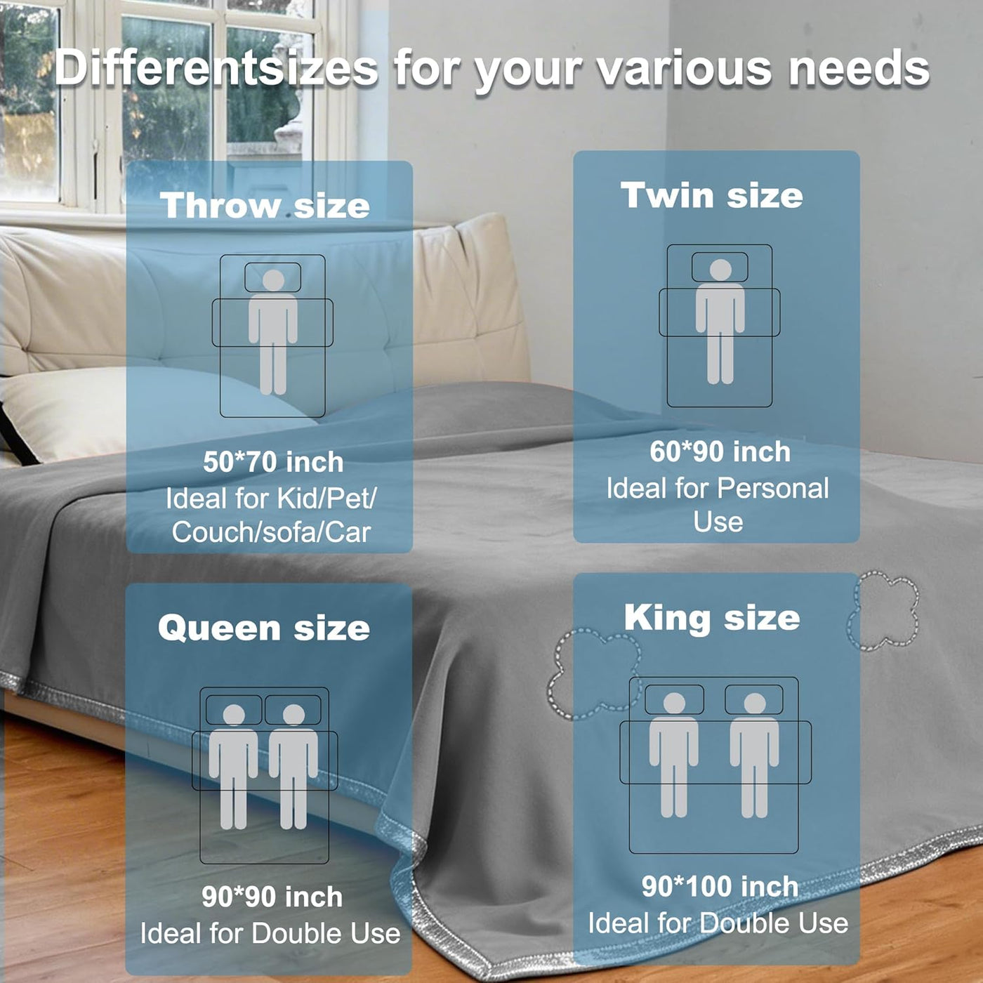 Cozy Comfort | Cooling Blanket for Bed with Heat-Absorbing Fabric | Lightweight Design for Refreshing Sleep 5