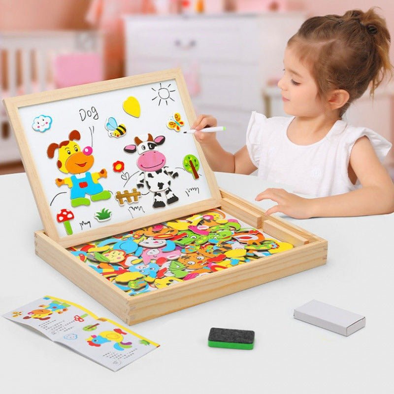 Magnetic Board and Chalkboard for Kids, Childrens Drawing Board 2 in 1 – image 5