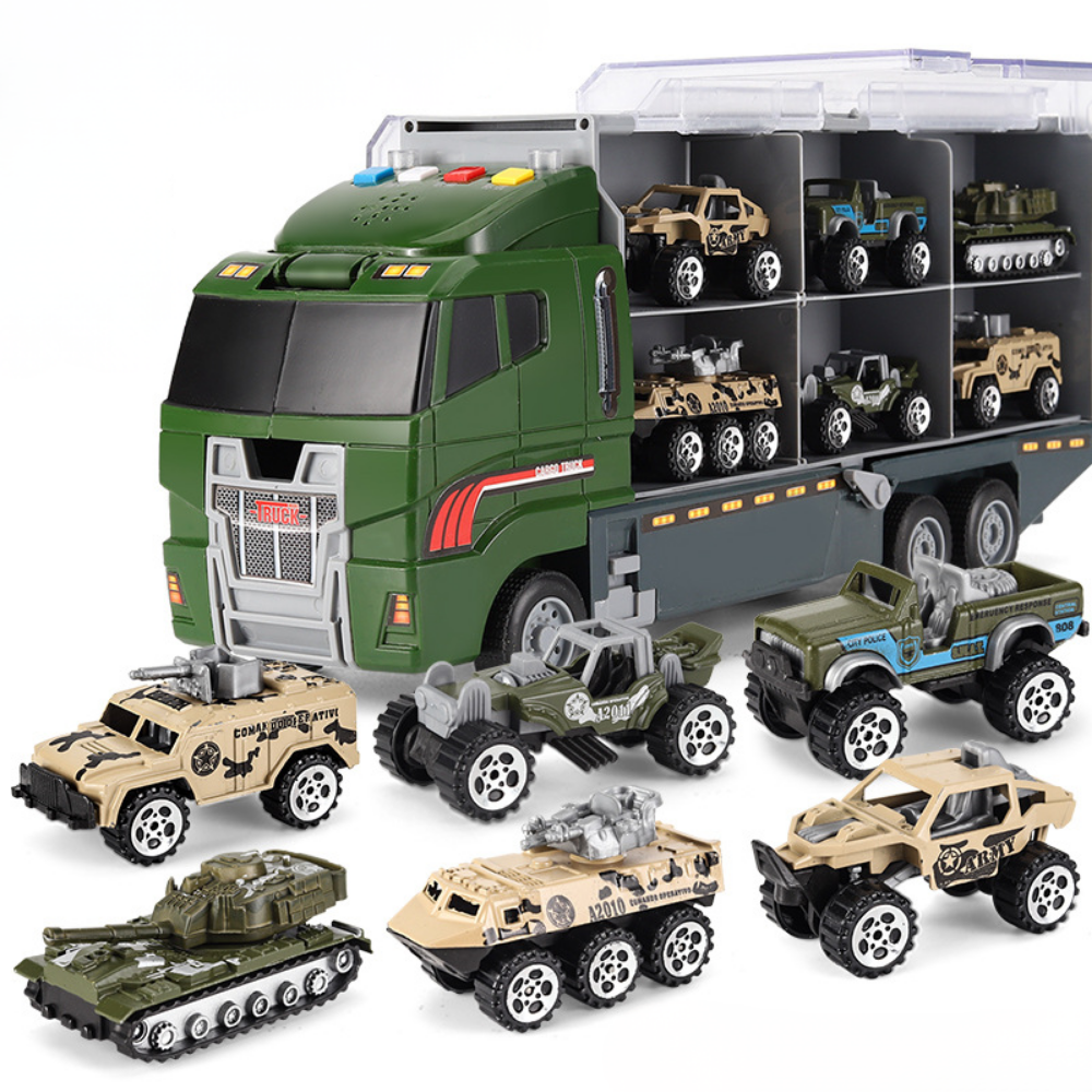 Creative Kids | Toy Construction Vehicle Set with Realistic Sounds | Interactive Play Carrier Kit for Imaginative Adventures 3