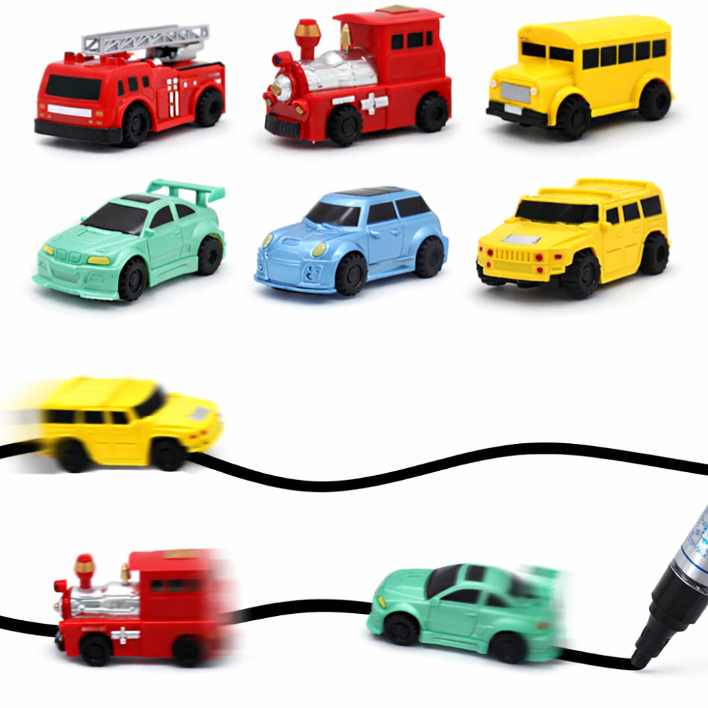 Creative Playset | Inductive Line Following Toy Car with Drawing Pen | Interactive Learning Tool for Kids Age 3+ 5