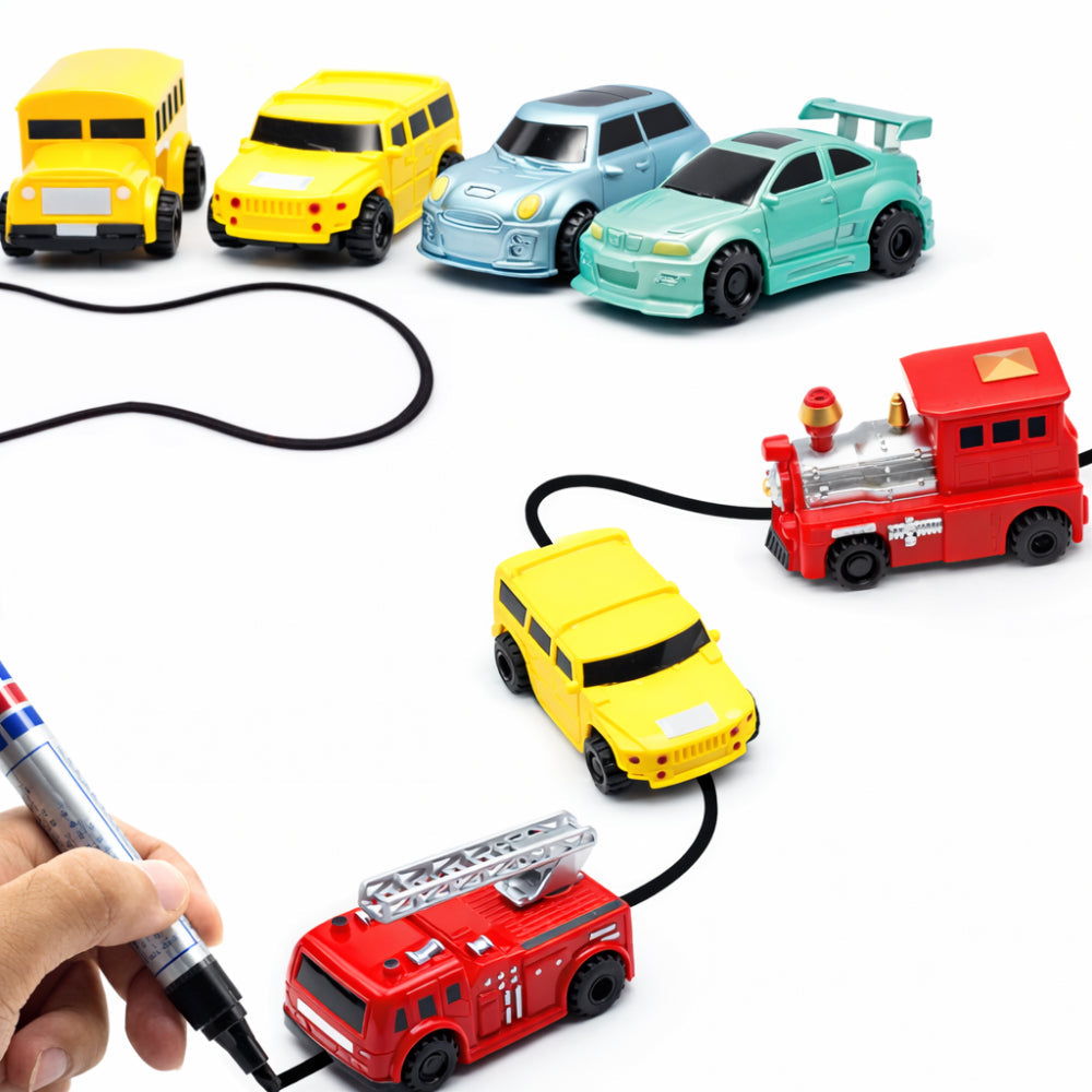 Creative Playset | Inductive Line Following Toy Car with Drawing Pen | Interactive Learning Tool for Kids Age 3+ 7