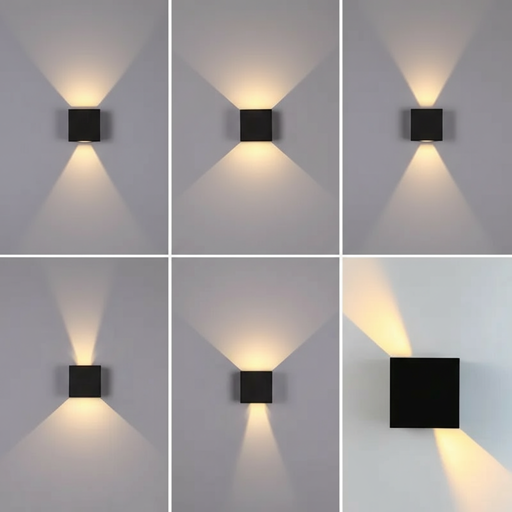 CubicAura | Modern Sleek Aluminium Outdoor Wall Light with Motion Sensor 4