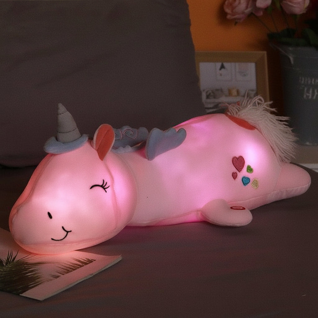 Cuddle Glow | Plush Unicorn Night Light with Soothing LED Glow | Comforting Companion for Bedtime 0