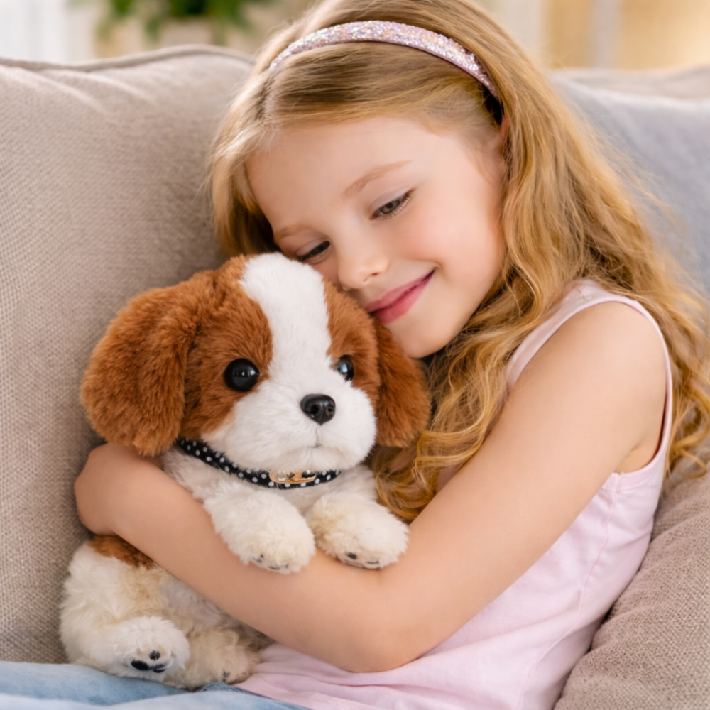 Cuddly Collection | Interactive Dog Plush Toy with Touch-Responsive Features | Engaging Playtime for Kids