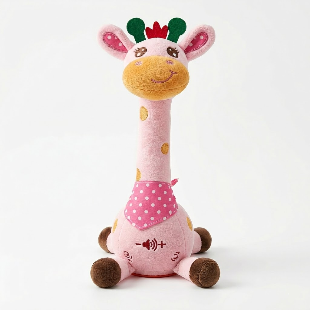 Cuddly Companion | Interactive Singing Giraffe Plush Toy with Nursery Rhymes & Speech Mimicry | Engaging Musical Toy for Early Learning 10