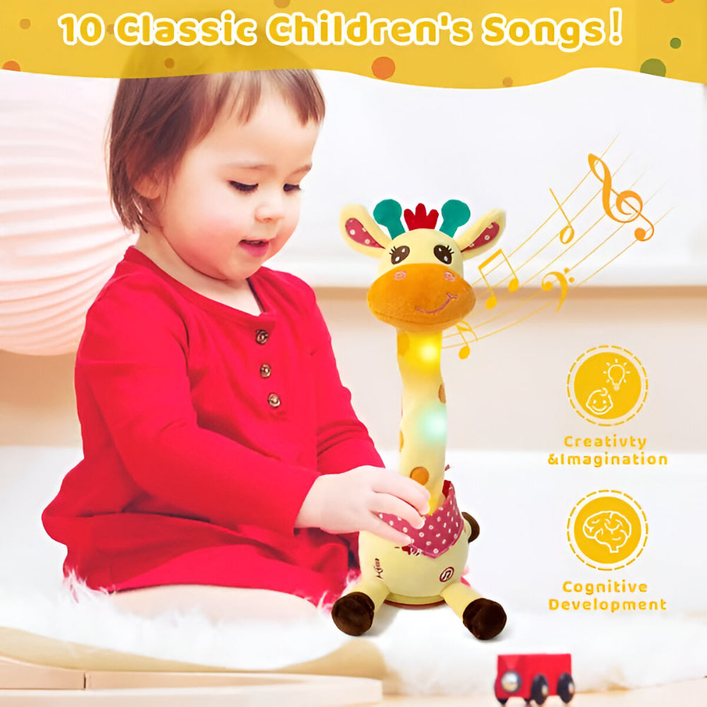 Cuddly Companion | Interactive Singing Giraffe Plush Toy with Nursery Rhymes & Speech Mimicry | Engaging Musical Toy for Early Learning 6