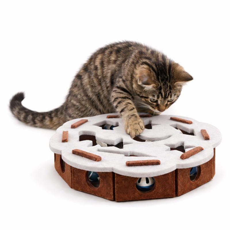 Curious Cat | Interactive Cat Toy with Soft Tunnels & Hidden Ball | Engaging Fun for Indoor Play