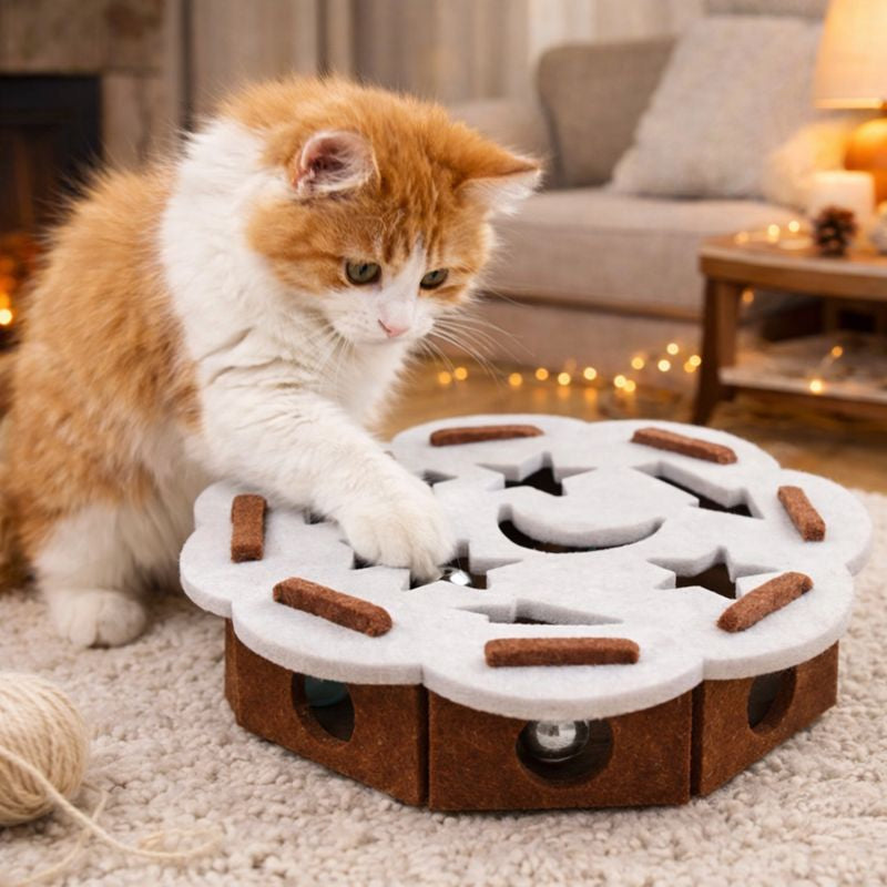 Curious Cat | Interactive Cat Toy with Soft Tunnels & Hidden Ball | Engaging Fun for Indoor Play 3