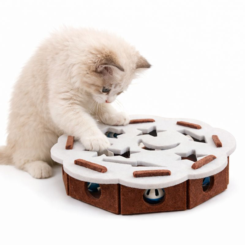 Curious Cat | Interactive Cat Toy with Soft Tunnels & Hidden Ball | Engaging Fun for Indoor Play 4