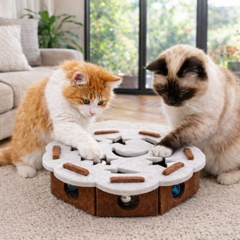 Curious Cat | Interactive Cat Toy with Soft Tunnels & Hidden Ball | Engaging Fun for Indoor Play 6