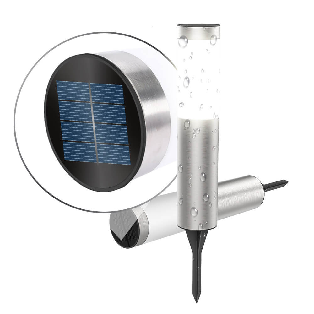 CylindraGlow | Sleek Modern Solar LED Outdoor Garden Light 0