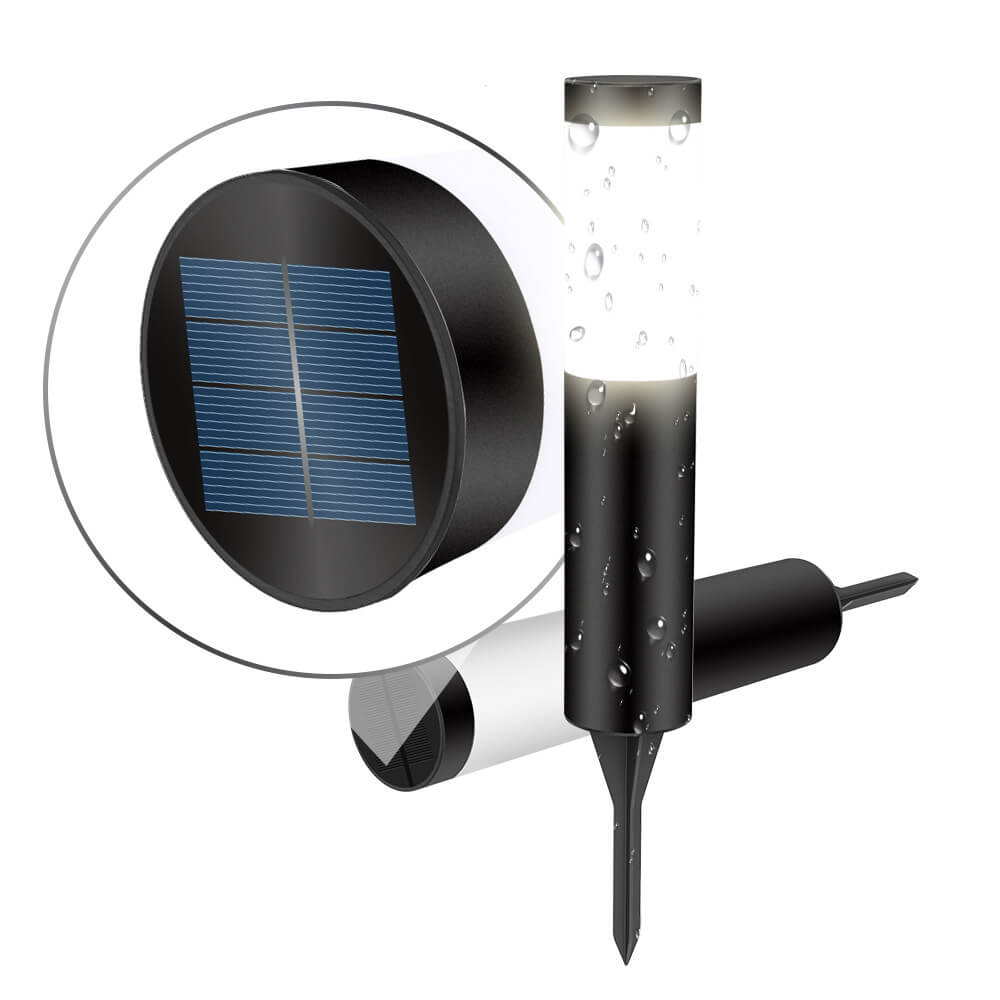 CylindraGlow | Sleek Modern Solar LED Outdoor Garden Light 3