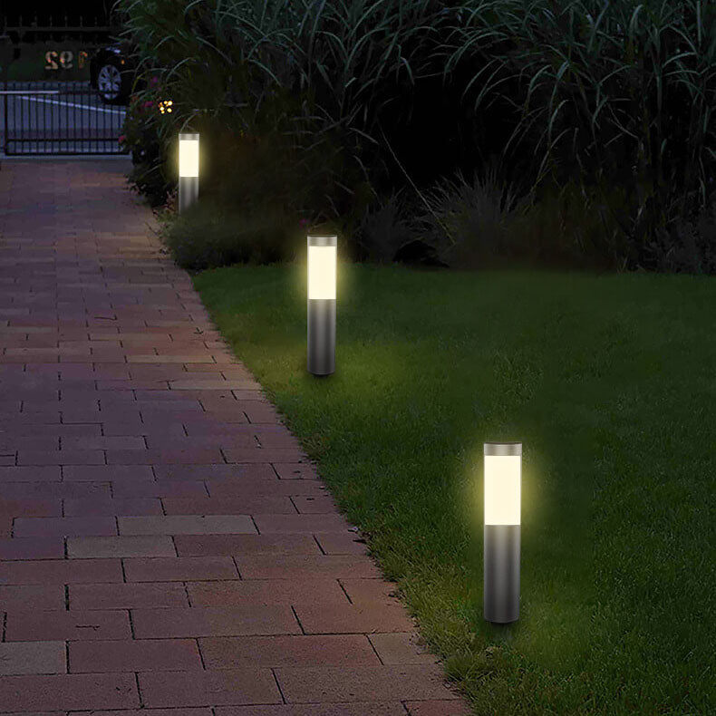 CylindraGlow | Sleek Modern Solar LED Outdoor Garden Light 5