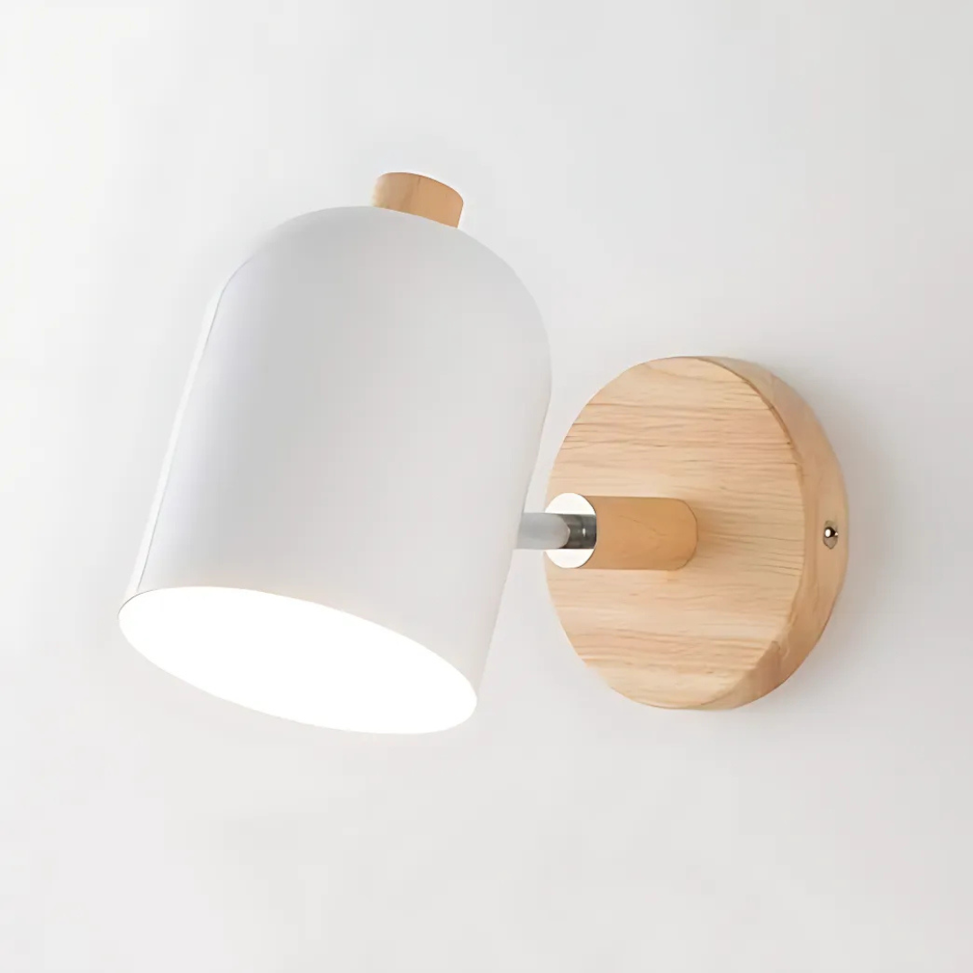 CylindraWood | Stylish Scandinavian LED Wall Sconce Lighting Fixture 0