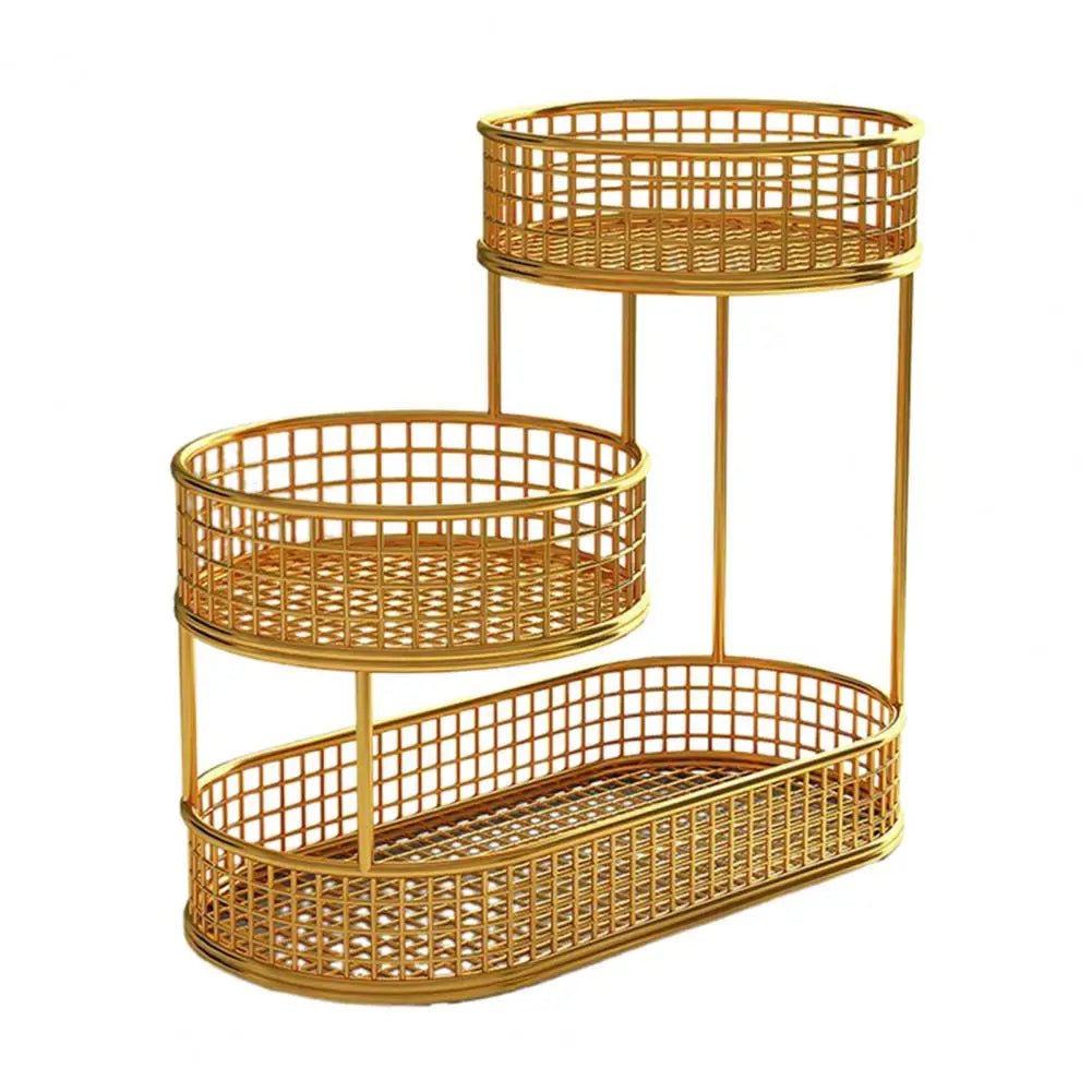 Fruit Stand for Kitchen Countertop, Tiered Metal Fruit Basket, Kitchen Storage for Snacks and Bread_07