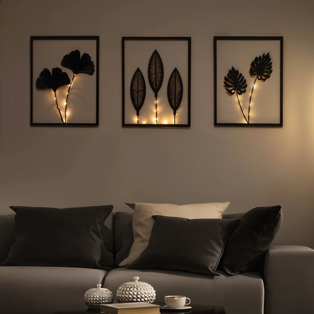 Bedroom Lights Colour Changing, Set of 3 LED Lamps, Living Room Lights Battery Operated, Ambient Lighting_01