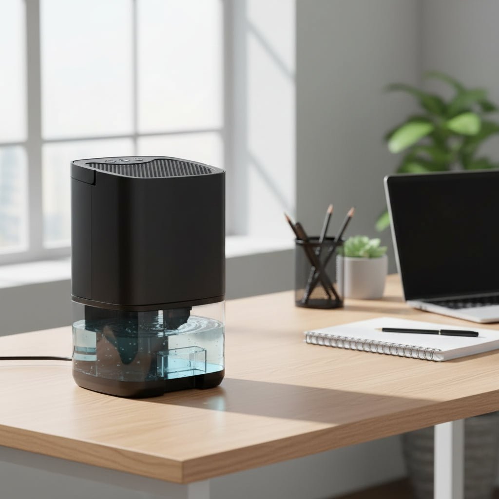 Dehumidifier, Mini Dehumidifier with LED Mood Light and 1 Litre Tank, Small Bathroom Dehumidifier for Bedroom and Office_01