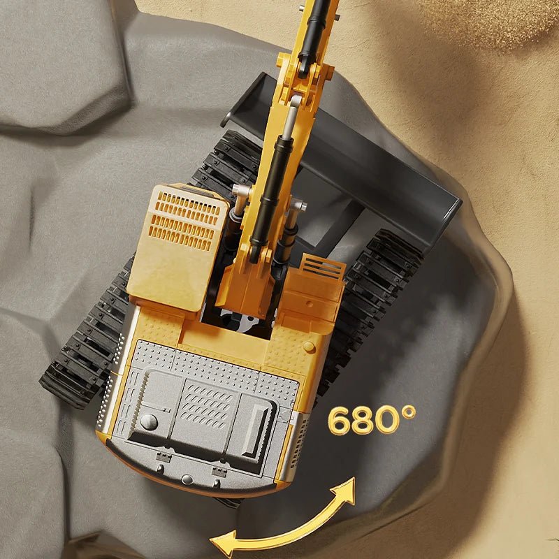 Metal RC Excavator with Lights and Sound – image 4