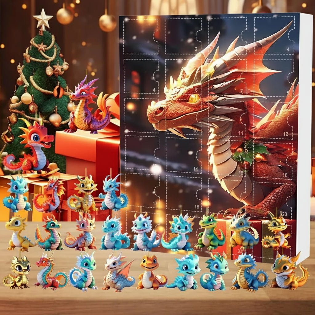 Advent Calendars for Kids, Dragon Advent Calendar with 24 Charms