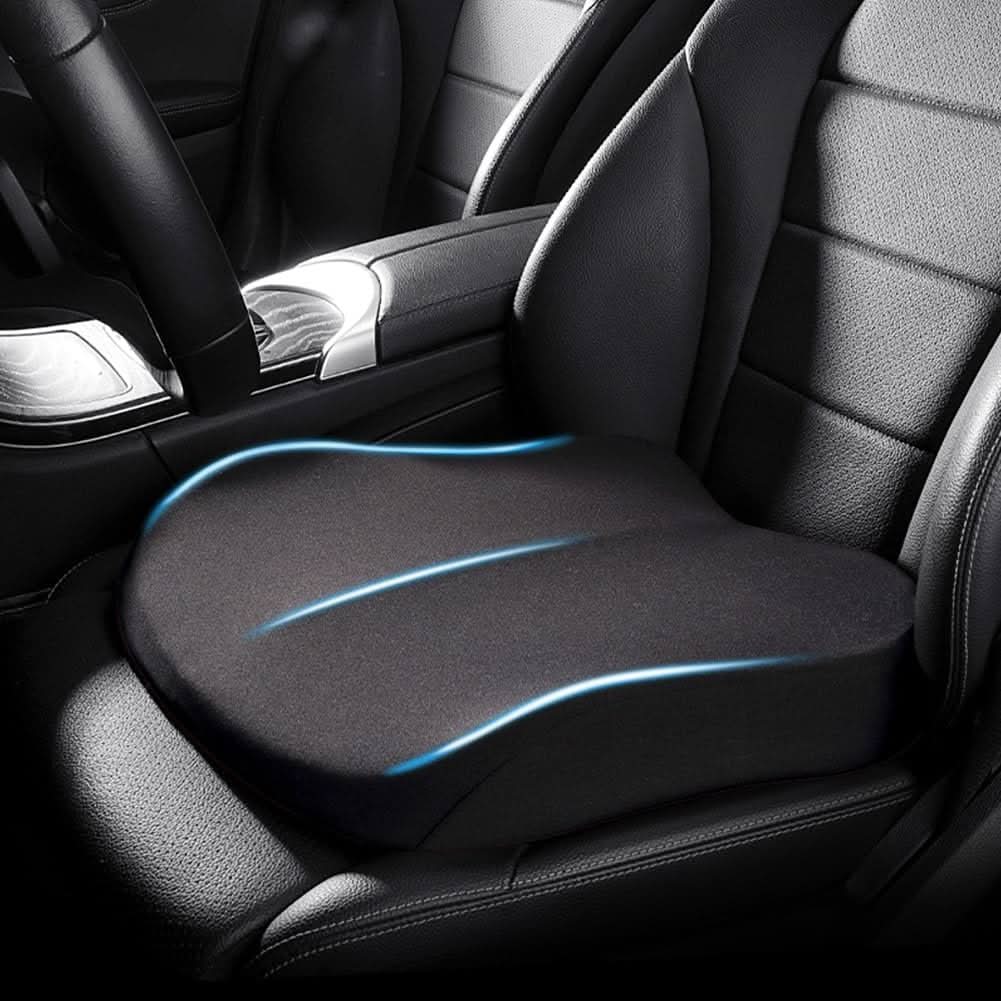 Car Seat Cushions, Memory Foam Wedge Cushion for Driving, Booster Cushion for Better Visibility, Office Chair Cushion