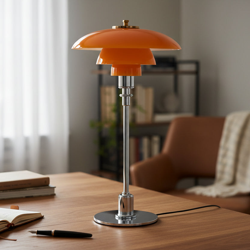 Dimmable Table Lamp with Warm LED Light, Glass Table Lamp for Living Room, Scandinavian Desk Lamp with E27 Socket_09