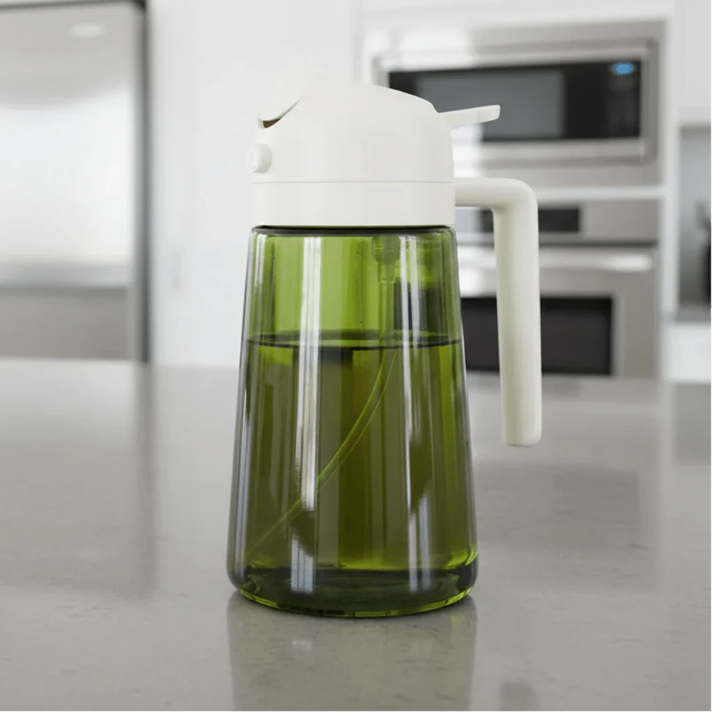 Olive Oil Sprayer Bottle 470 ml, Glass Spray Bottle for Cooking Oil, Oil Dispenser for Everyday Kitchen Use