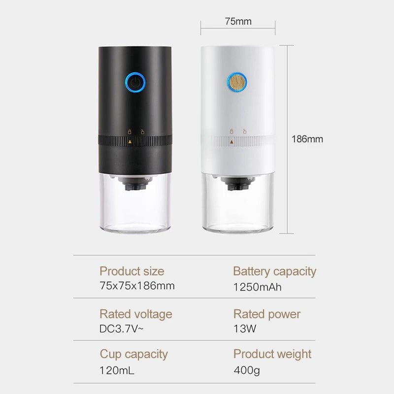 Electric Coffee Grinder, Cordless Coffee Bean Grinder with Stainless Steel Housing – image 12