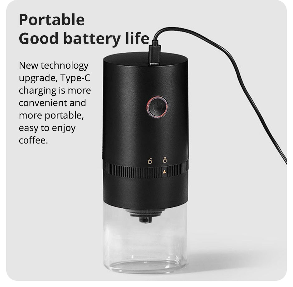 Electric Coffee Grinder, Cordless Coffee Bean Grinder with Stainless Steel Housing – image 14