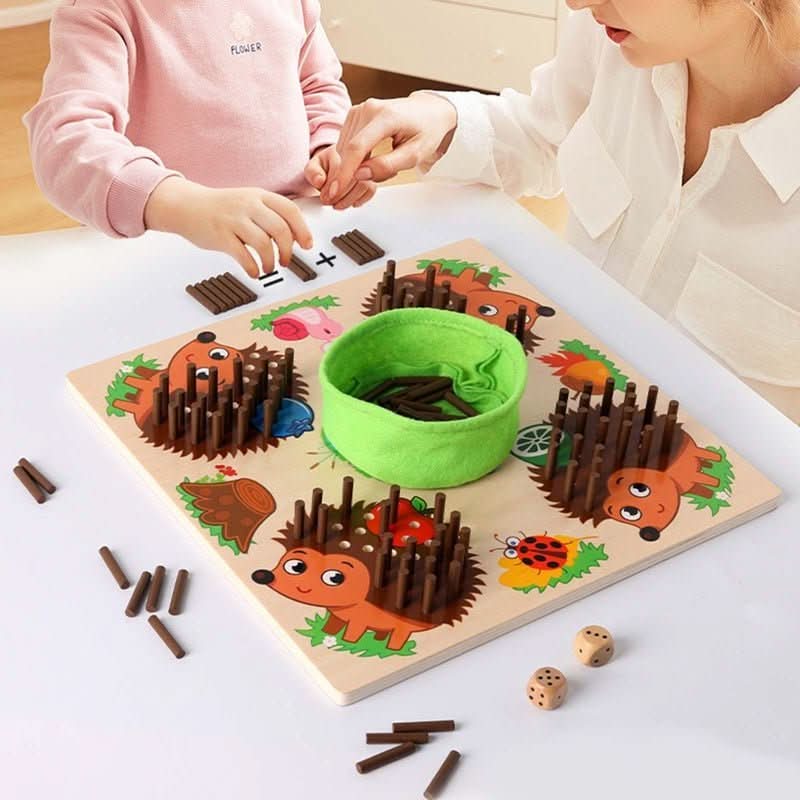 Montessori Wooden Toys, Hedgehog Learning Game for Counting, Colour Matching Game, Educational Toys for 3 Year Olds_06