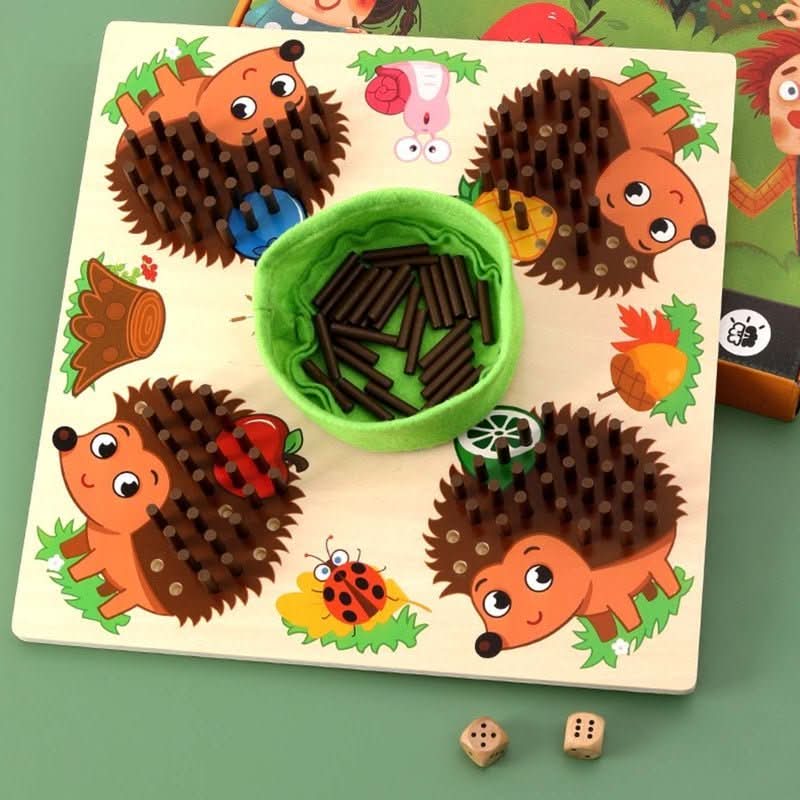 Montessori Wooden Toys, Hedgehog Learning Game for Counting, Colour Matching Game, Educational Toys for 3 Year Olds_04