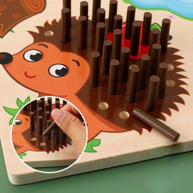 Montessori Wooden Toys, Hedgehog Learning Game for Counting, Colour Matching Game, Educational Toys for 3 Year Olds_03