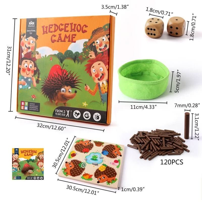 Montessori Wooden Toys, Hedgehog Learning Game for Counting, Colour Matching Game, Educational Toys for 3 Year Olds_05