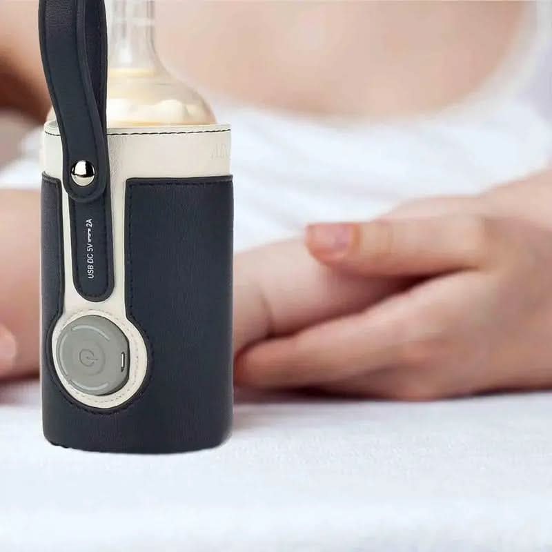 Portable Bottle Warmer, USB Baby Bottle Warmer with 3 Temperature Settings, Travel Bottle Warmer Bag
