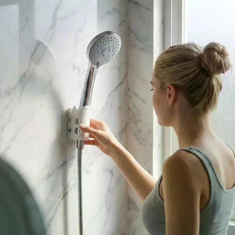 Adjustable Shower Head Holders, No Drill Suction Shower Holder for Tiles and Glass – image 5