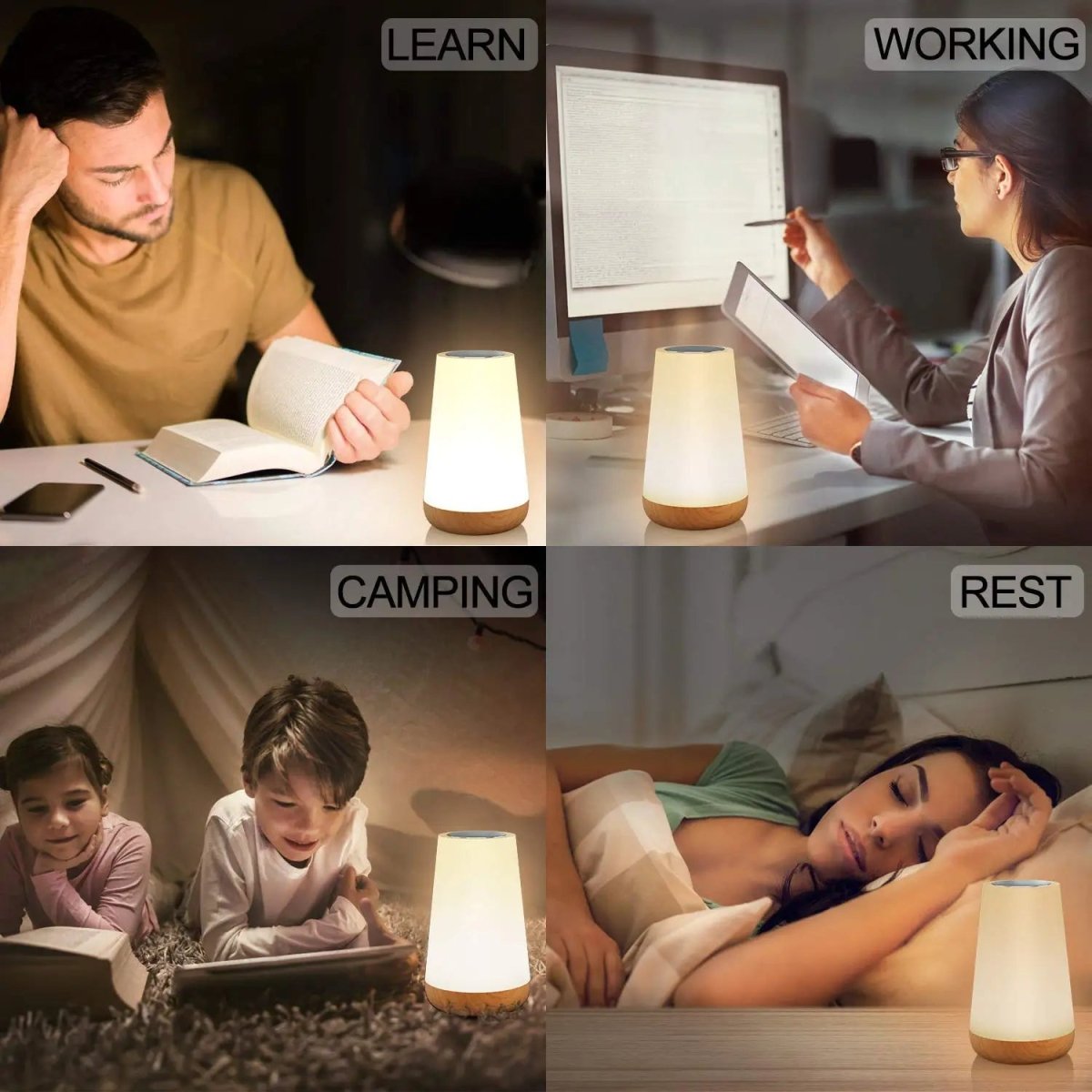 Dimmable Night Light, Touch Lamp for Bedroom – image 4