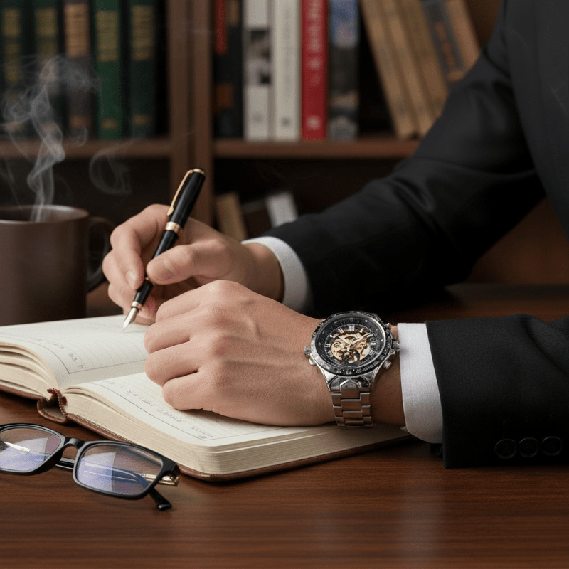 Mens Watch, Mechanical Watch for Men Powered by Motion