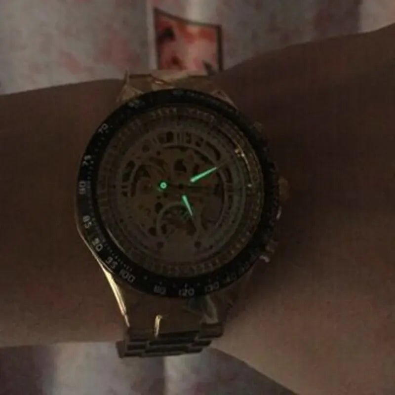 Mens Watch, Luxury Silver or Gold Watch with 46 mm Stainless Steel Case – image 5