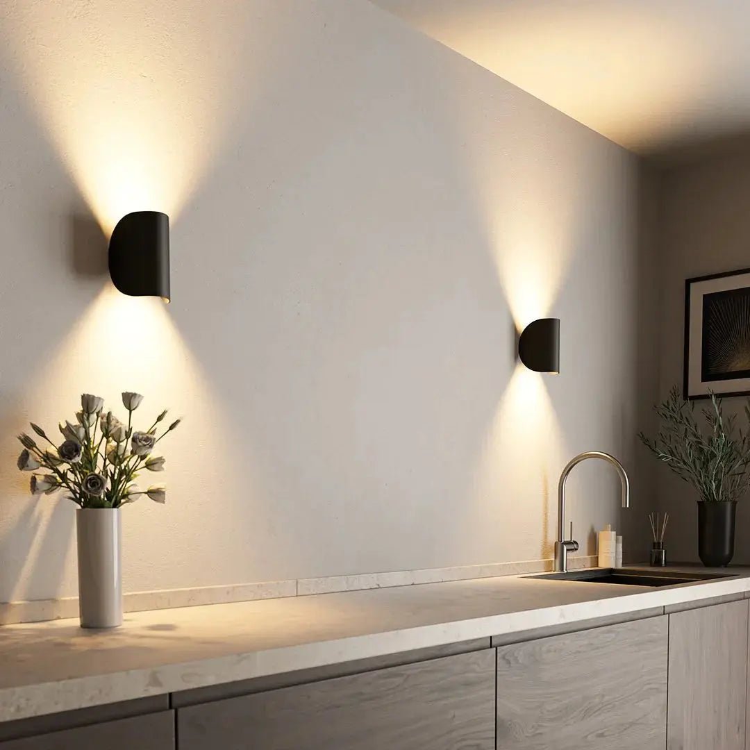 Living Room Wall Lights, Modern LED Wall Light Indoor, Black Wall Sconce for Hallway, Bedroom Lighting
