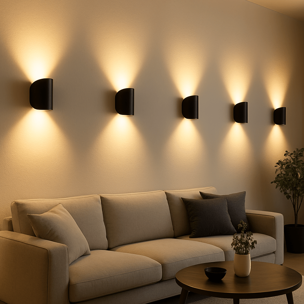 Living Room Wall Lights, Modern LED Wall Light Indoor, Black Wall Sconce for Hallway, Bedroom Lighting_02