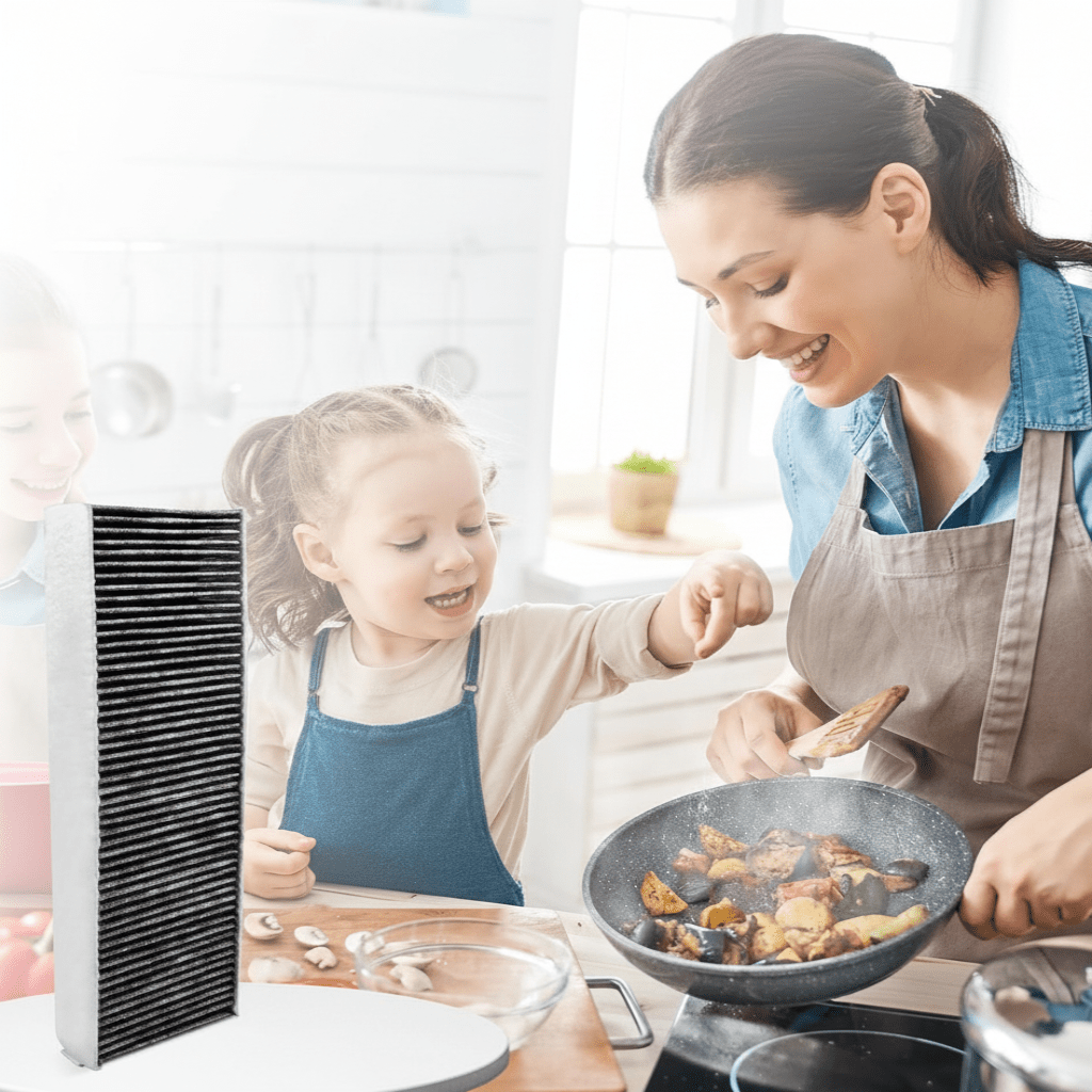 Cooker Hood Filter, Extractor Hood Filter, Activated Carbon Filter Replacement, Odour Neutraliser for Kitchen Hoods_05