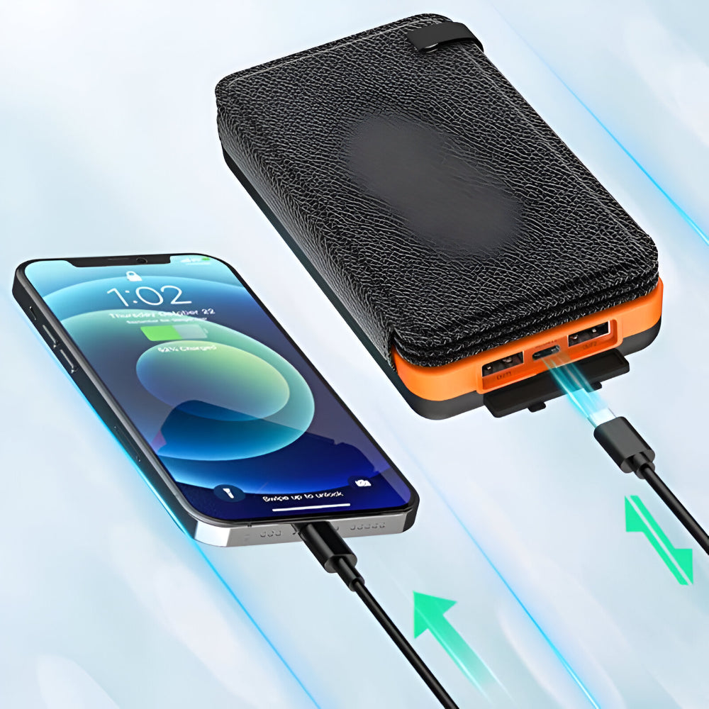 EcoCharge | Solar Power Bank with 25000mAh Capacity & Fast Charging | Portable Solar Charger for Outdoor Adventures 3