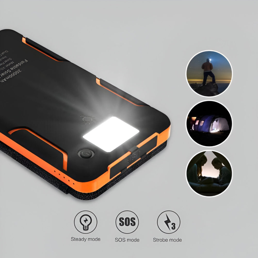 EcoCharge | Solar Power Bank with 25000mAh Capacity & Fast Charging | Portable Solar Charger for Outdoor Adventures 7