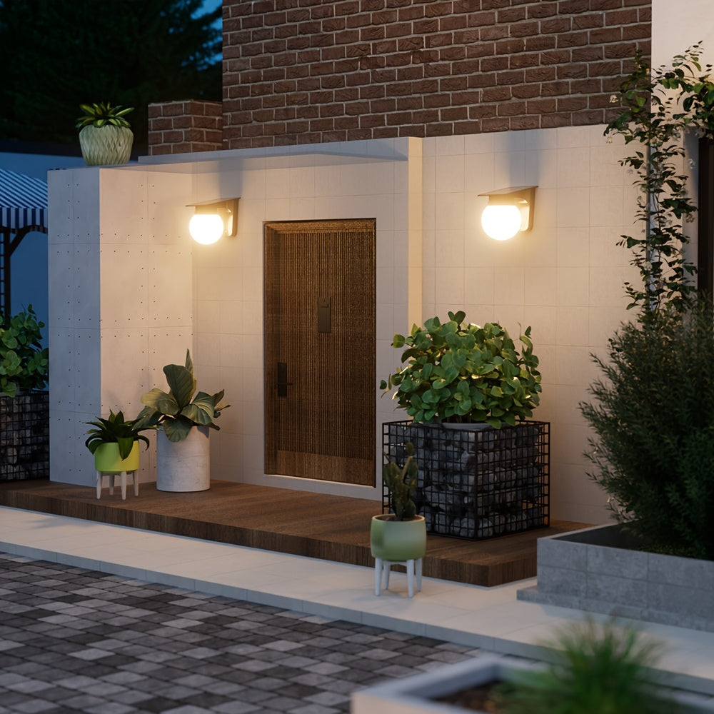 EcoGlow | Solar LED Wall Light with Smart Dimming Feature | Modern Design for Outdoor Spaces