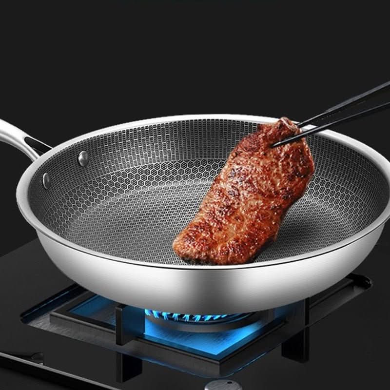 Stainless Steel Pans, Non Stick Frying Pan 34 cm for Induction Hob