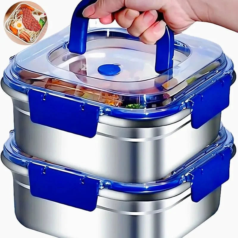 Stainless Steel Lunch Box, Leak Proof Metal Lunch Box, Food Storage Container 1800 ml or 2500 ml for Meals